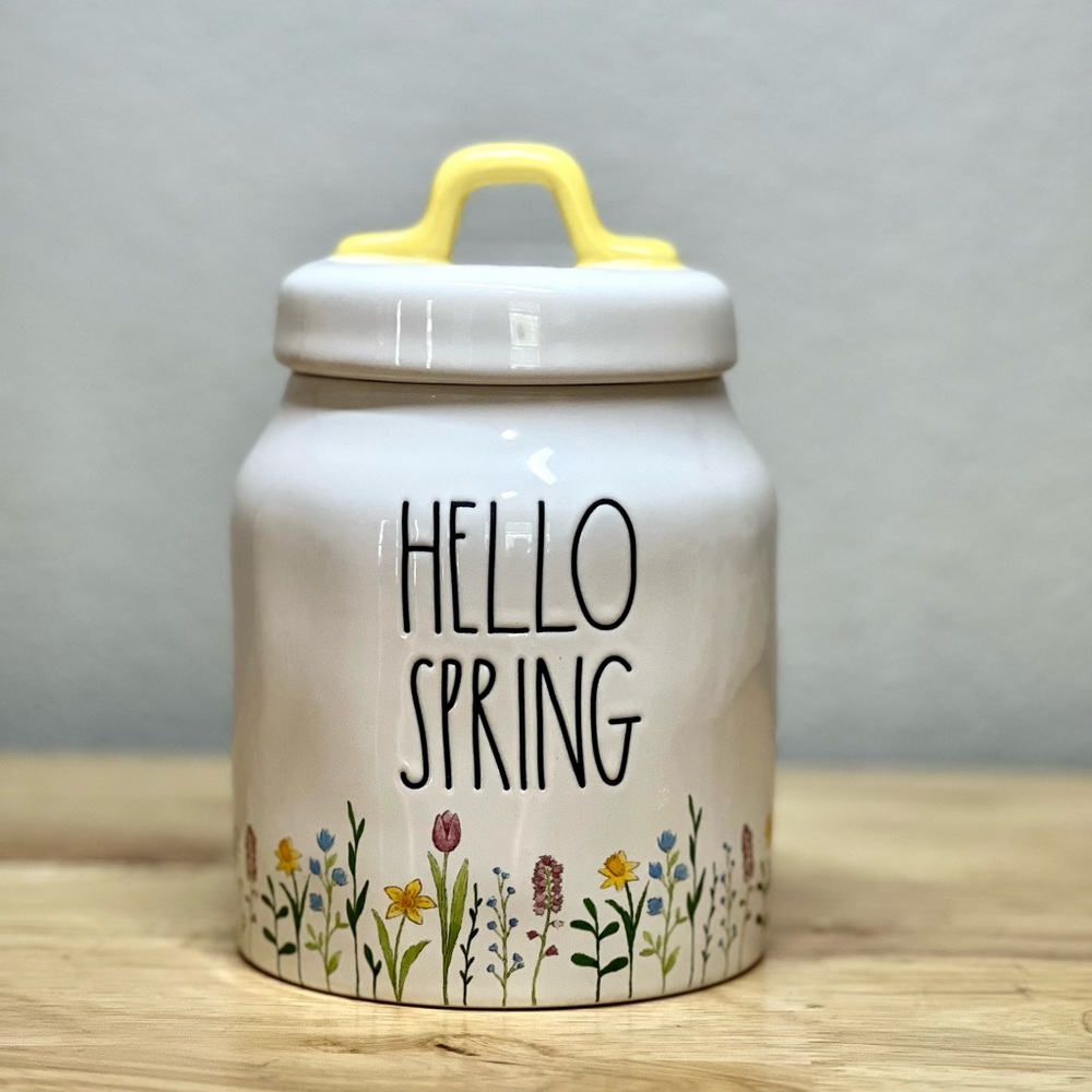 Rae Dunn Hello Spring Canister
